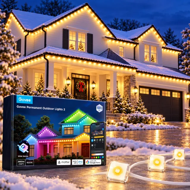 Govee Permanent Outdoor Lights 2, 100ft RGBIC