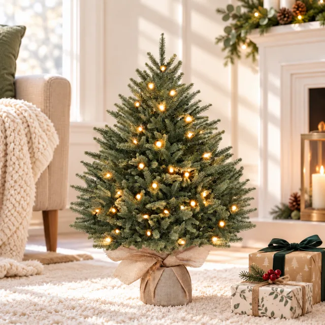 2 ft Pre-Lit Mini Christmas Tree