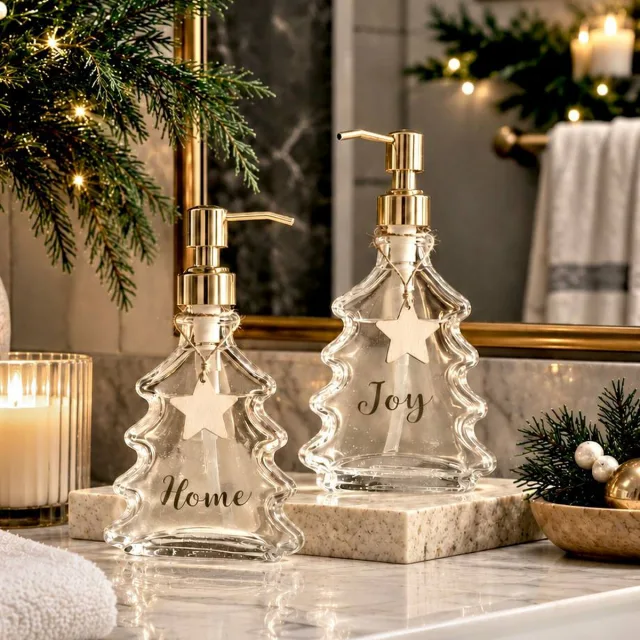 JASAI 2Pack Christmas Tree Soap Dispenser