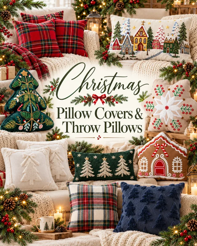 Christmas Pillow Covers & Throw Pillows