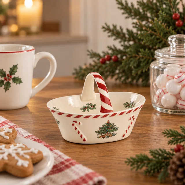 Spode Christmas Tree Peppermint Basket