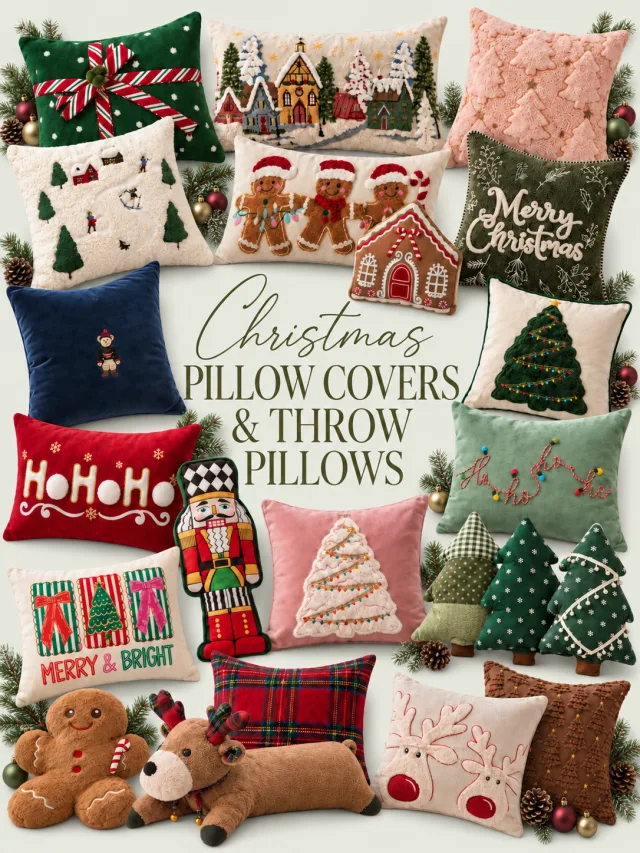 Christmas Pillow Covers & Throw Pillows