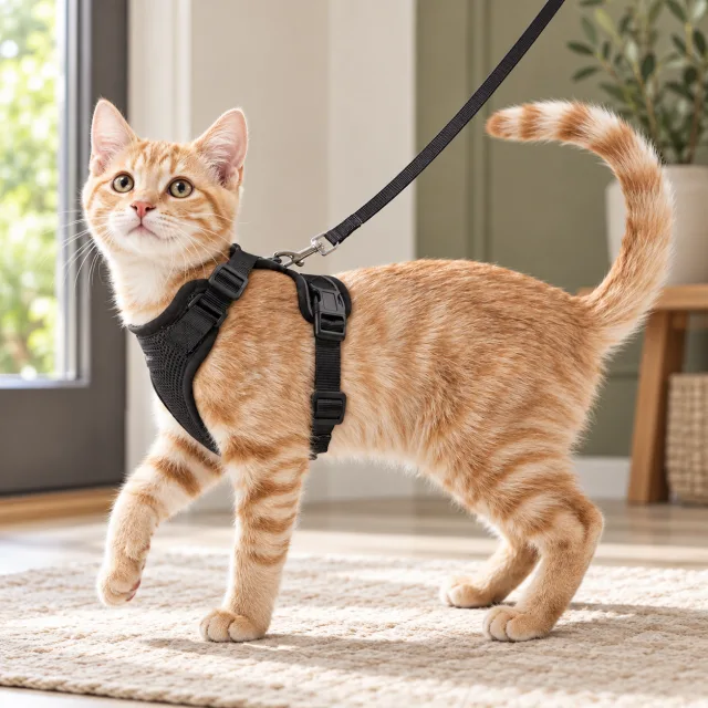 Escape Proof Cat Harness and Leash Set