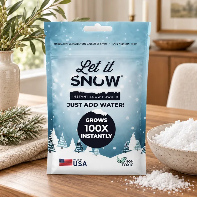 Instant Fake Snow Powder, Made in USA