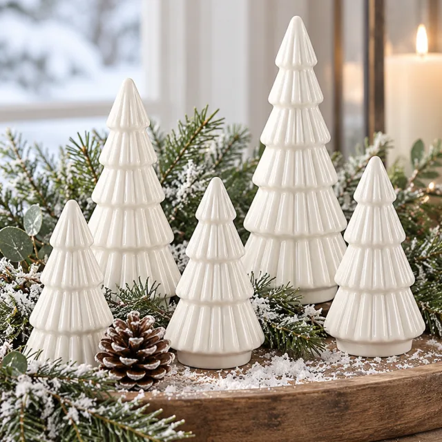 White Ceramic Trees