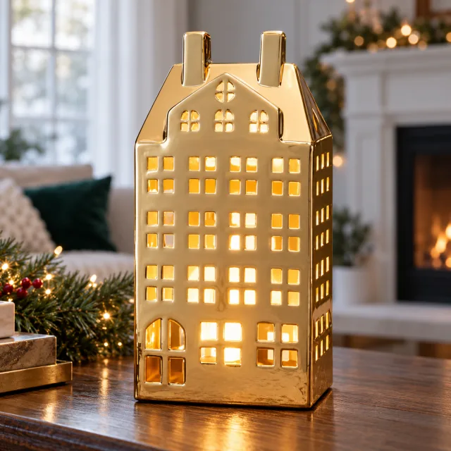 Light-Up Christmas Village House
