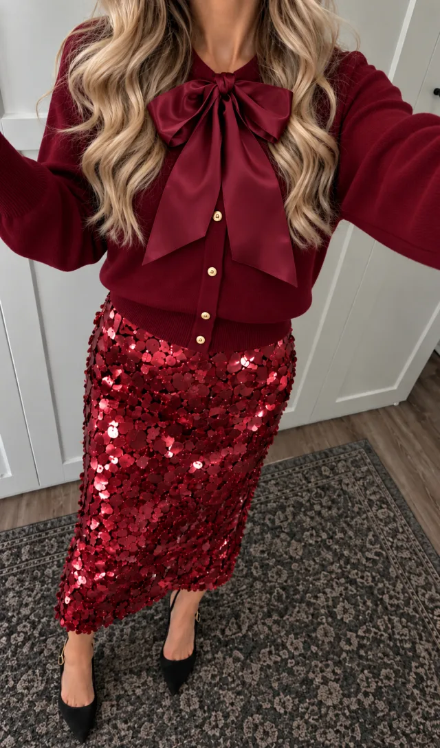 Burgundy Christmas Outfit