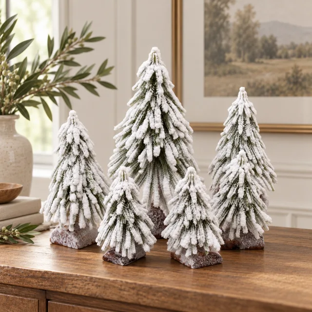 6pcs Mini Artificial Tabletop Christmas Trees