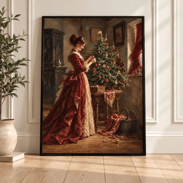 Victorian Christmas Wall Art Printable