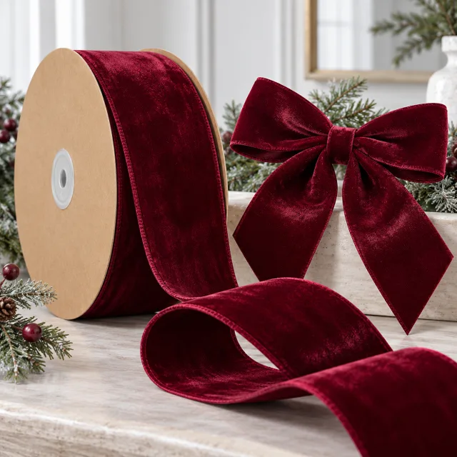 Burgundy Velvet Ribbon